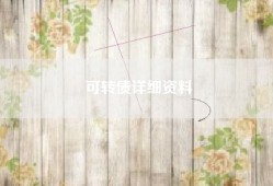 可转债详细资料