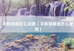 手机转接怎么设置（手机转换器怎么使用）