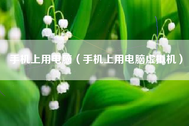 手机上用电脑（手机上用电脑虚拟机）
