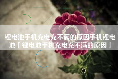 锂电池手机充电充不满的原因手机锂电池「锂电池手机充电充不满的原因」